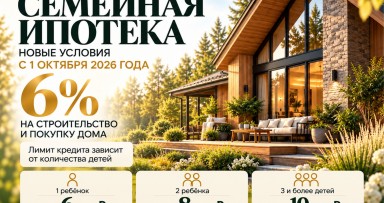 🏡   СЕМЕЙНАЯ ИПОТЕКА С 1 ОКТЯБРЯ: ЧТО ИЗМЕНИЛОСЬ ДЛЯ ИЖС?