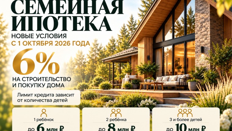 🏡   СЕМЕЙНАЯ ИПОТЕКА С 1 ОКТЯБРЯ: ЧТО ИЗМЕНИЛОСЬ ДЛЯ ИЖС?